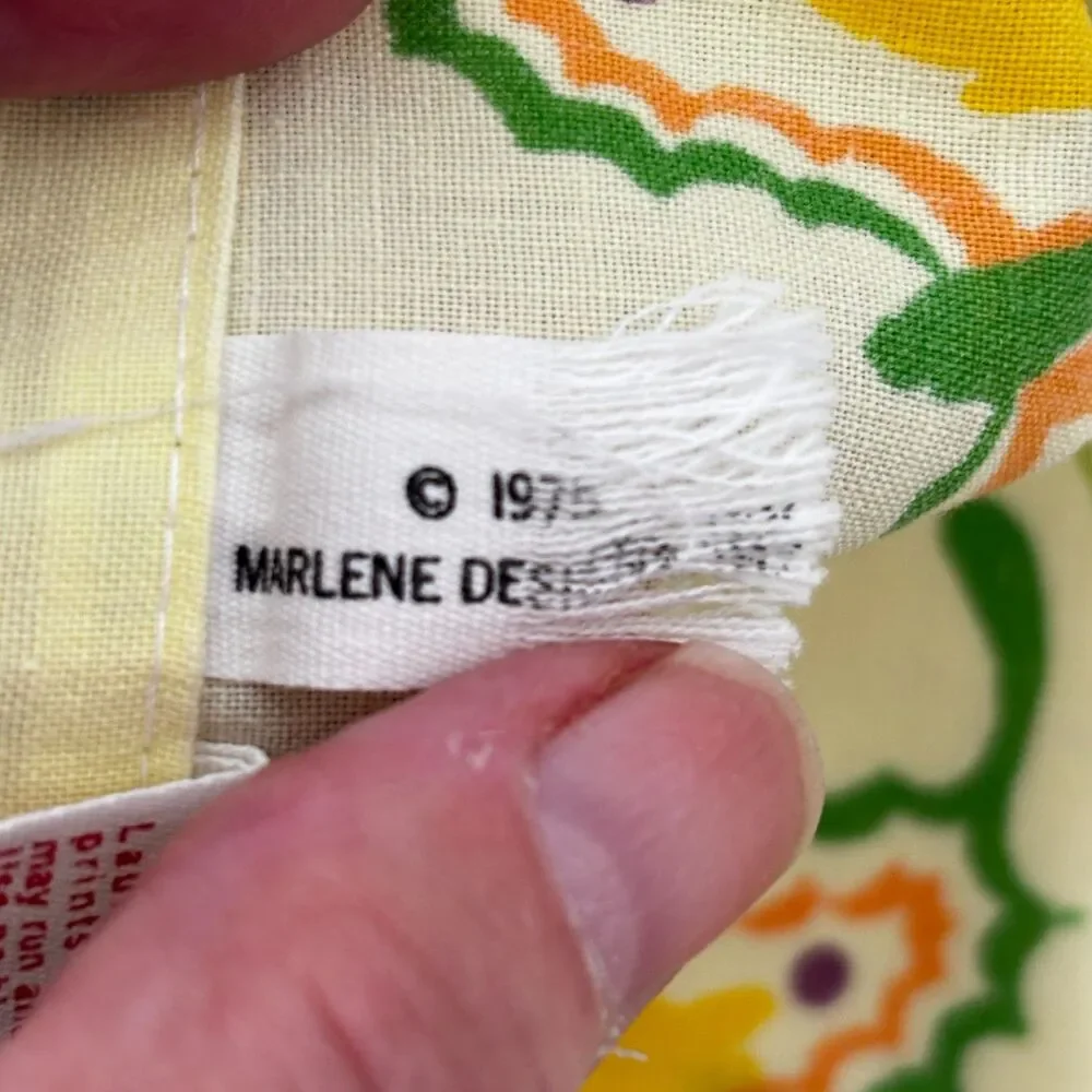 Tastemaker Butter Yellow 70s Marlene Butterfly Sheet Set Full Size Vintage Retro